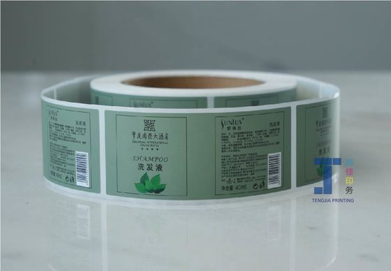 強い粘着性シャンプーステッカー ラベル 防水ロールパッケージ